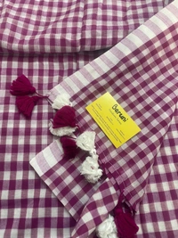 Checks style mul cotton saree