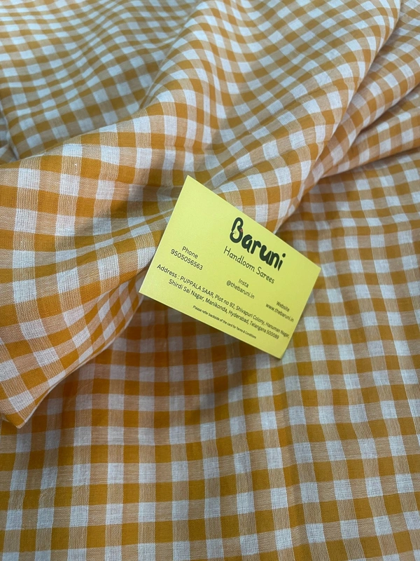 Mini Checks mul cotton saree
