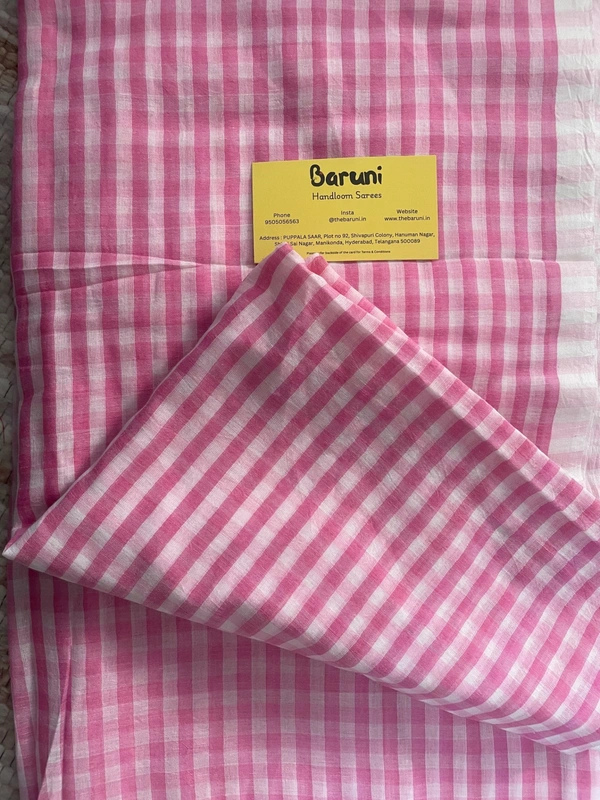 Mini Checks mul cotton saree