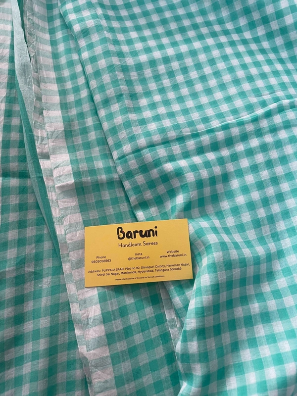 Mini Checks mul cotton saree