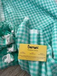 Mini Checks mul cotton saree