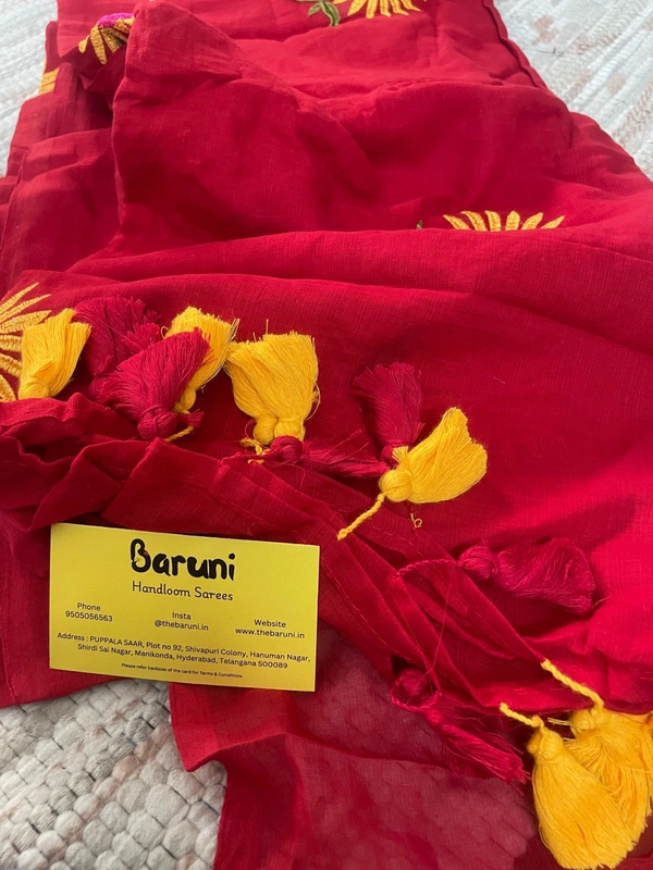 Sunflower Embroidery saree