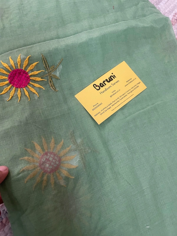 Sunflower Embroidery saree
