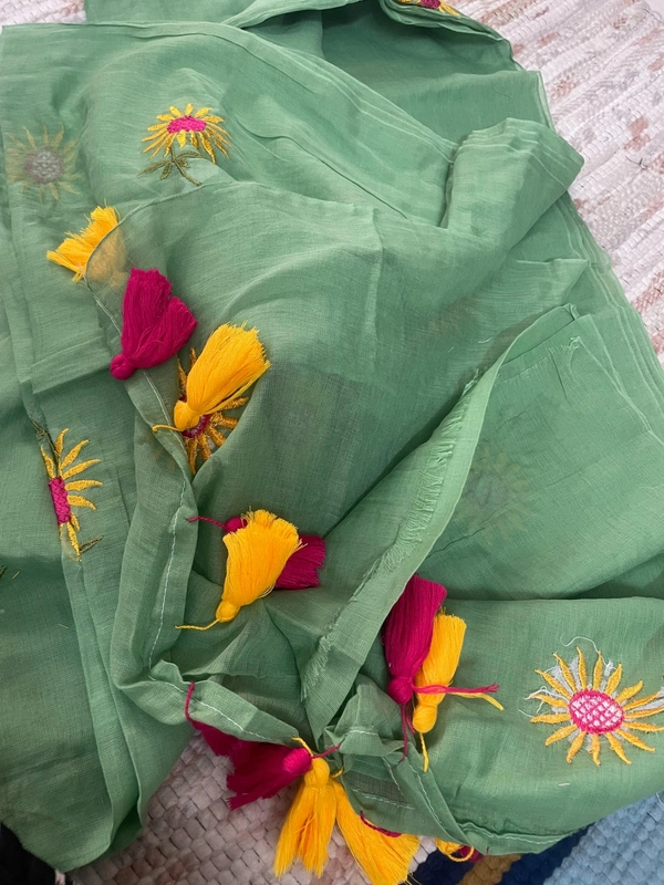 Sunflower Embroidery saree