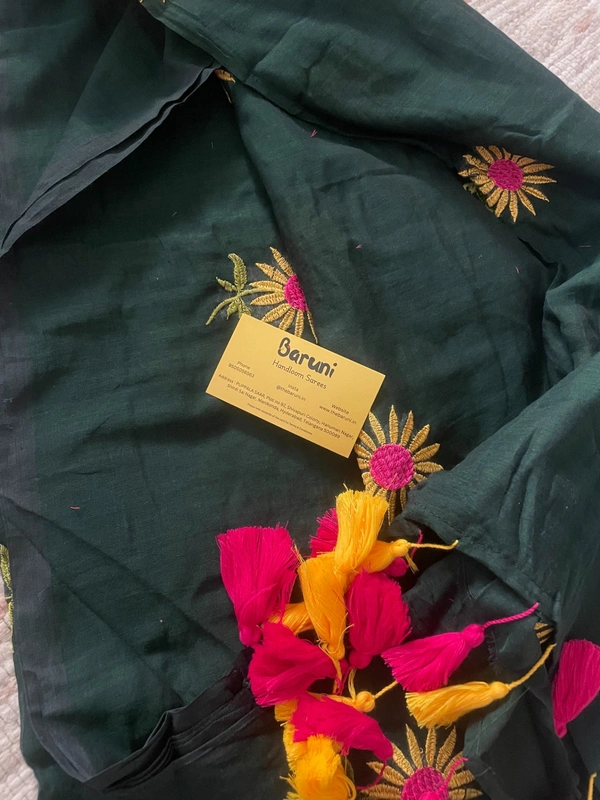 Sunflower Embroidery saree