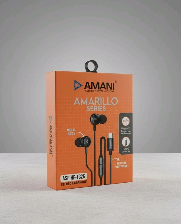 AMANI TYPE C EARPHONE HEAVY SOUND QUALITY IN WARRANTY 