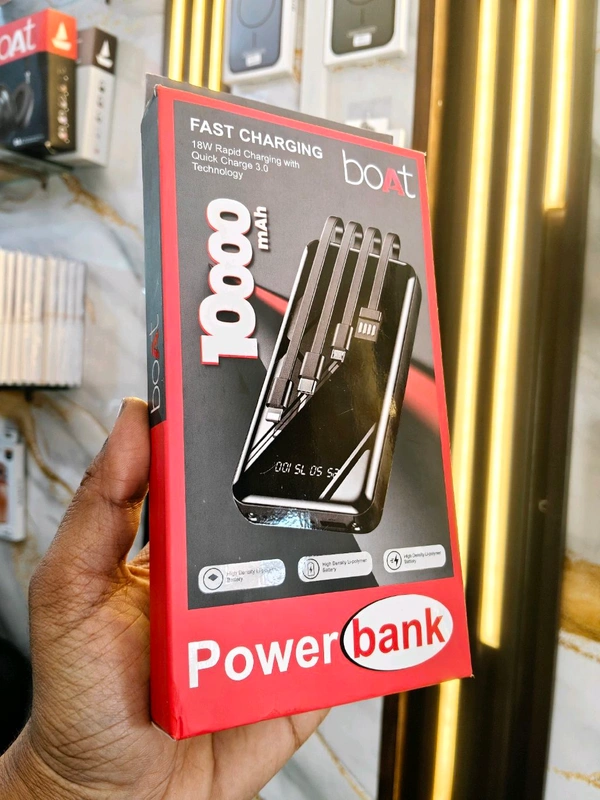 10000 mAh 18W Rapid Charging Compact Pocket Size Power Bank (Carbon Black, Lithium Polymer, Fast Charging, Quick Charge 3.0 for Mobile, Tablet, Earbuds)