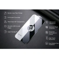 Tempered Glass Guard for IPHONE 16PROMAX FLAYR HIGH QUALITY TEMPERED GLASS WITHOUT BLACK BORDER ON SIDES | FULL CLEAR SCREEN PROTECTOR | 9H HARDNESS | EXPLOSION PROOF | (Pack of 1)