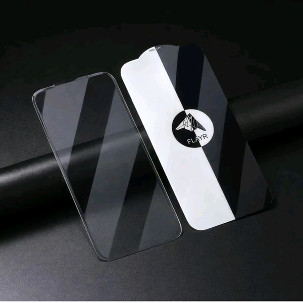 IPHONE 17 PRO FLAYR HIGH QUALITY TEMPERED GLASS WITHOUT BLACK BORDER ON SIDES | FULL CLEAR SCREEN PROTECTOR | 9H HARDNESS | EXPLOSION PROOF | (Pack of 1)