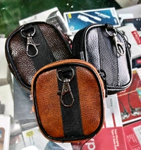 Royal HICLE Leather Zipper Earbuds Case For Universal, EarBuds, AirPods (Brown)