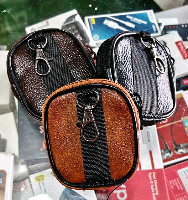 Royal HICLE Leather Zipper Earbuds Case For Universal, EarBuds, AirPods (Brown)