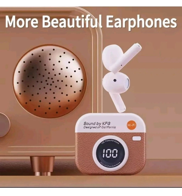 Soney AURA TWS with Bluetooth V5.3, 36hrs Playtime, Low Latency, High Performance Bluetooth Headset (Orange, True Wireless)