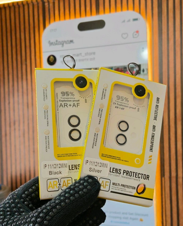 iPhone 11/12/12mini Back Camera Lens Ring Guard Protector (Pack of: 1)