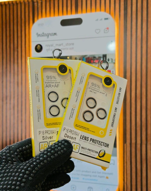iPhone 16promax Back Camera Lens Ring Guard Protector (Pack of: 1)