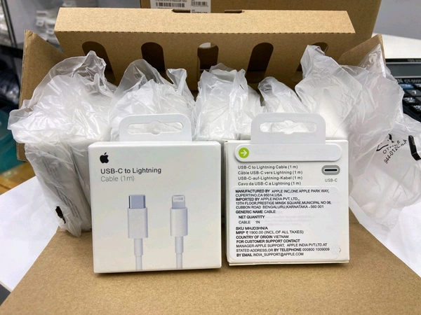 Iphone C To Light Cabel 1m Fast Charging Support 100% Original  With Care Warranty 