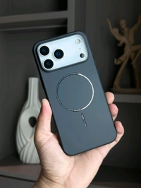 iPhone16promax SHINY MAGSAFE SILICON LOOK PC+TPU CASE -V248 - Blue