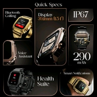 Fire-Boltt Retro 39.1mm (1.54) Display, Bluetooth call, Voice Assistance, Steel Straps Smartwatch (Rose Gold Strap, Free Size)