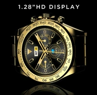 Fire-Boltt Blizzard BT Calling Smartwatch with 32.5mm 1.28 inch Display & Stainless Steel Body (Gold)