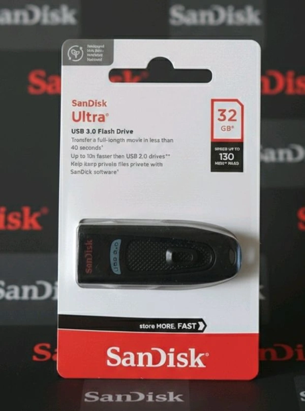 SanDisk Ultra Blue SDCZ48-032G-U46 32GB USB 3.0 Flash Drive With 1yr Warranty