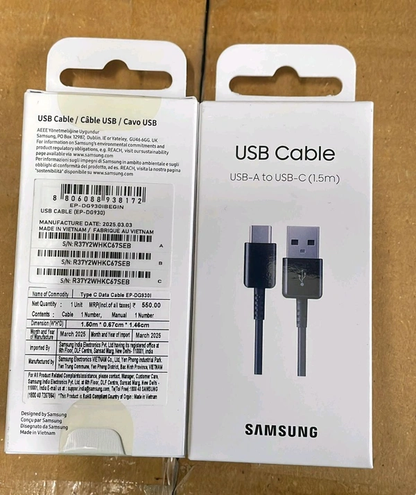 SAMSUNG USB-A TO TYPE-C CABLE
COMPANY ORIGINAL💯