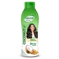 NIHAR Naturals Non Sticky Coconut Hair Oil For Thick & Strong Jasmine Hair Oil (Narkel Trl )