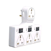 Sgjet 4 Universl Sockrt 3 Switch Mul Ti Plug Extension Board 4 Socket Extension Boards (White. 0 M)