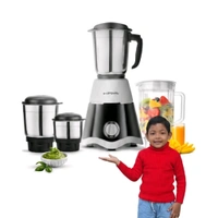Longway Powerful Motor For Grinding Mixing Juicing Up ( To 750 W) Juicer Mixer Grinder (Super Dlx 4Jars Black Grey