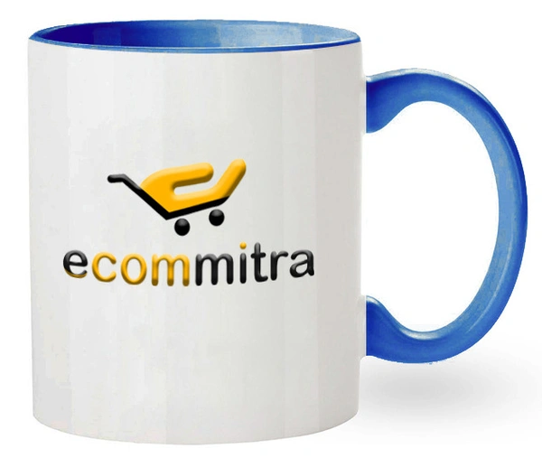 Inner Color Ceramic Mug with print - 330 ML, Mix Colors