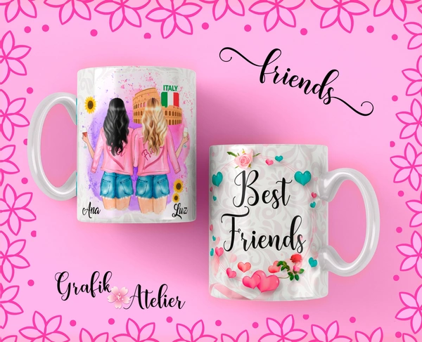 Friendship Gift Coffee Mug - 330 ML, White