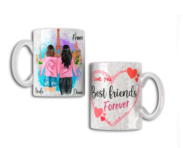 Friendship Gift Coffee Mug - 330 ML, White