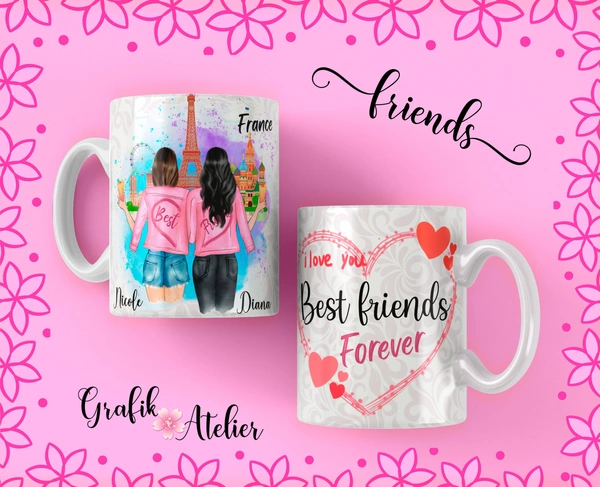 Friendship Gift Coffee Mug - 330 ML, White
