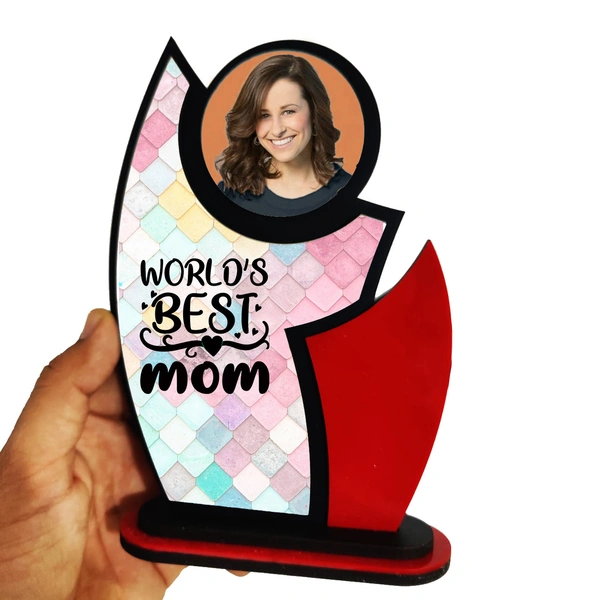 Personalized Wooden Trophy Photo frame for Mother's day gift - 9x6 inch, TR-01