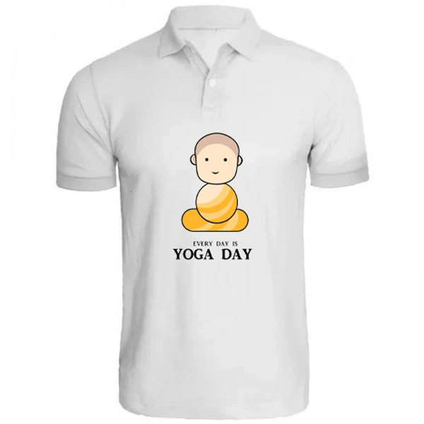 Yoda Day T-Shirts for Men and Women - Medium, Polo Collar With Cute Baba Logo