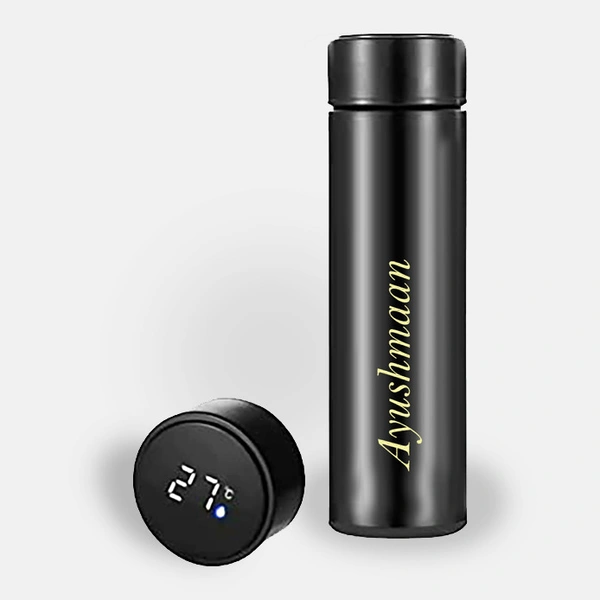 Personalized Laser engraved Temperature Display SS Water Bottle Thermos