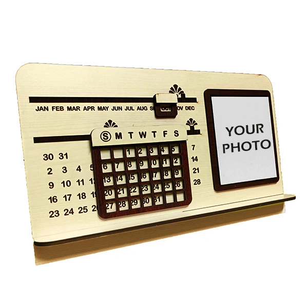 Personalised Anniversary Gift Wooden Lifetime Infinite Desk Table Calendar for office/home - 10.5x6.5 inch