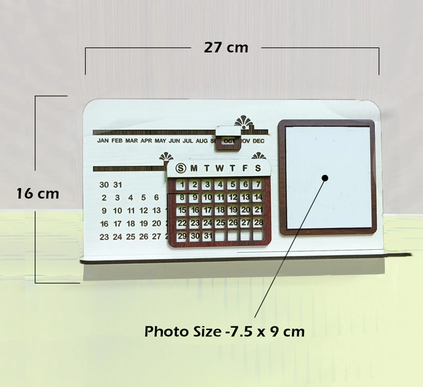 Personalised Anniversary Gift Wooden Lifetime Infinite Desk Table Calendar for office/home - 10.5x6.5 inch
