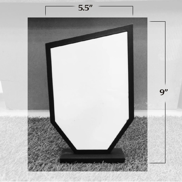 Personalized Gift for brother, award shape photo frame, Rakhi gift for brother - black