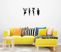 Achchha Gift Wooden Tribal Women 4 Pcs. Set Wall art, Home Room Office Decoration, no plastic | Wall Art, Abstract design - Black, Medium - 60x30 cm