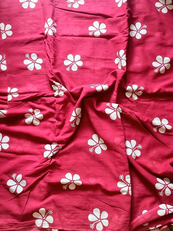 APARAJITA Floral Print Mul Cotton Fabric - 2.5mtrs, Design 2