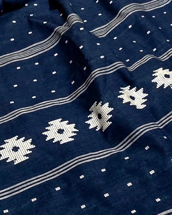 APARAJITA Jamdani Cotton Fabric - 5.5mtrs