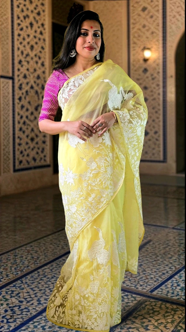 APARAJITA Organza Party Wear Saree