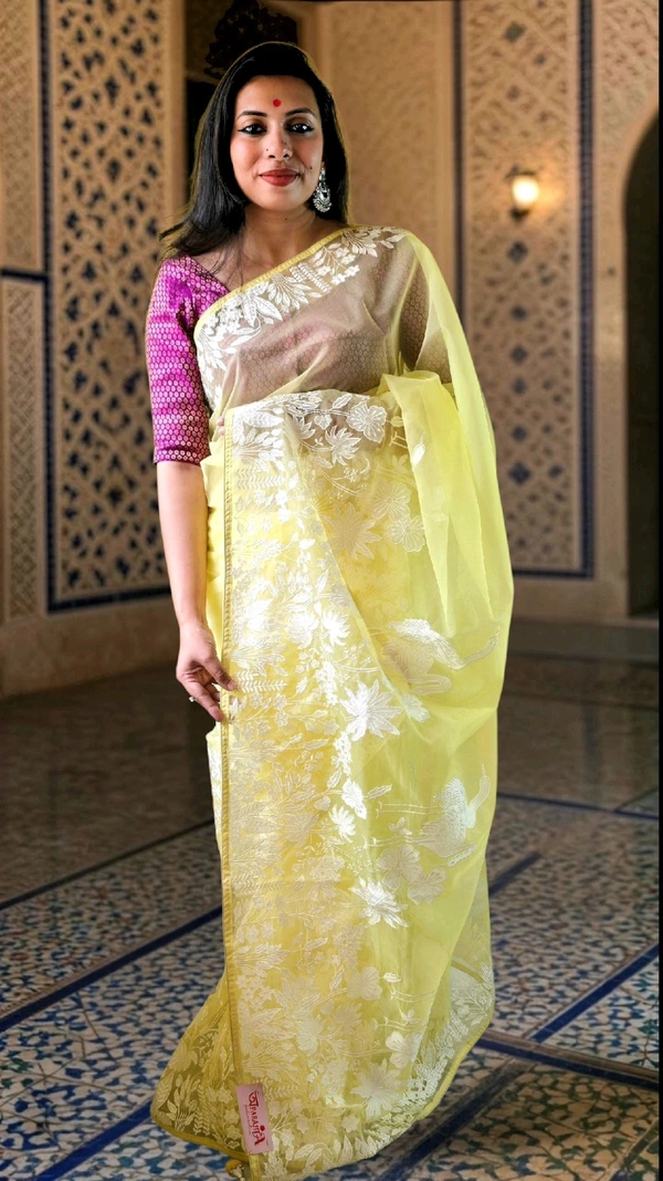 APARAJITA Organza Party Wear Saree