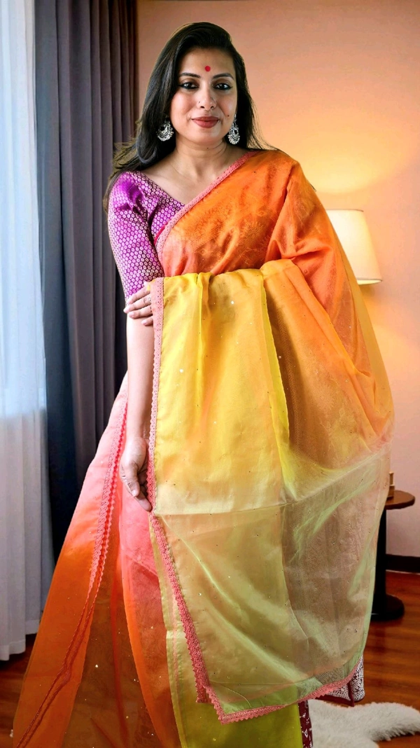 APARAJITA Organza Party Wear Saree