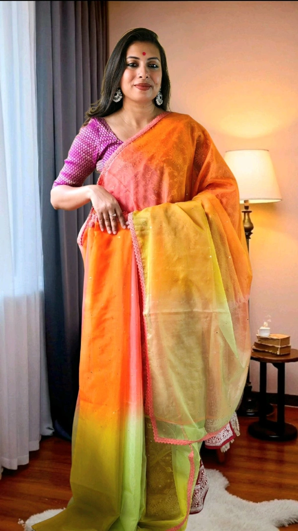 APARAJITA Organza Party Wear Saree