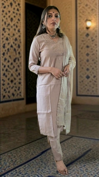 APARAJITA Festive 3Pc Kurti Set - M