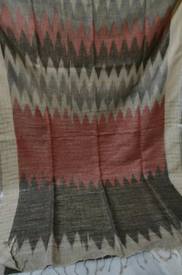 APARAJITA Ikkat Linen Saree With Sequins - Design 1