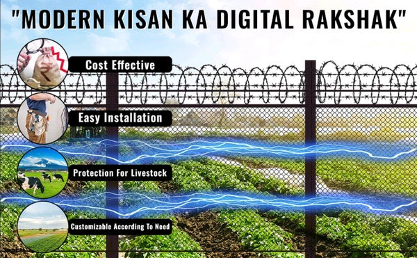 Jhataka Machine Fencing Electric Galvanized Clutch Wire for Boundary – 1000 Meter, 1.5 mm, 7 Inter-Woven Mixed Wire Ideal for Solar Fence Energizer & Electric Fence System for Home