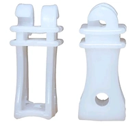 Shrangi Heavy Plastic Insulator Used for Solar Zatka Machine Fencing with Clutch Wire Also Used for Fencing in Farm| Industrial Park| Garden| Home| White Heavy Plastic Insulator Pack of 100