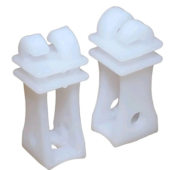 Shrangi Heavy Plastic Insulator Used for Solar Zatka Machine Fencing with Clutch Wire Also Used for Fencing in Farm| Industrial Park| Garden| Home| White Heavy Plastic Insulator Pack of 100
