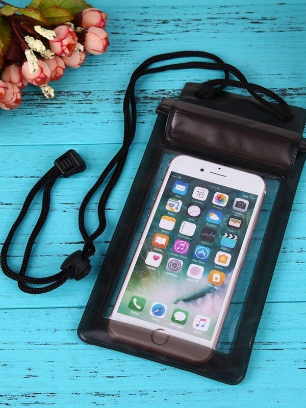 Waterproof Plastic Mobile Cover for Rain - Violet